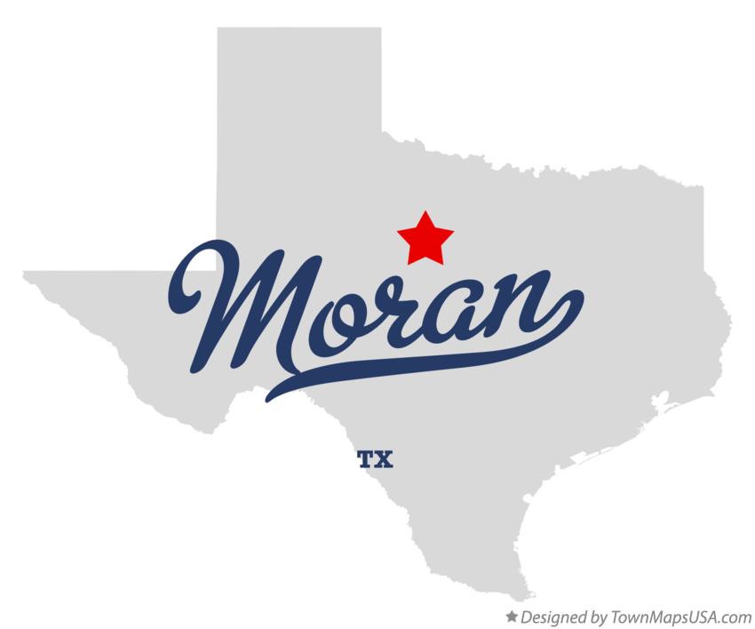 Map of Moran Texas TX
