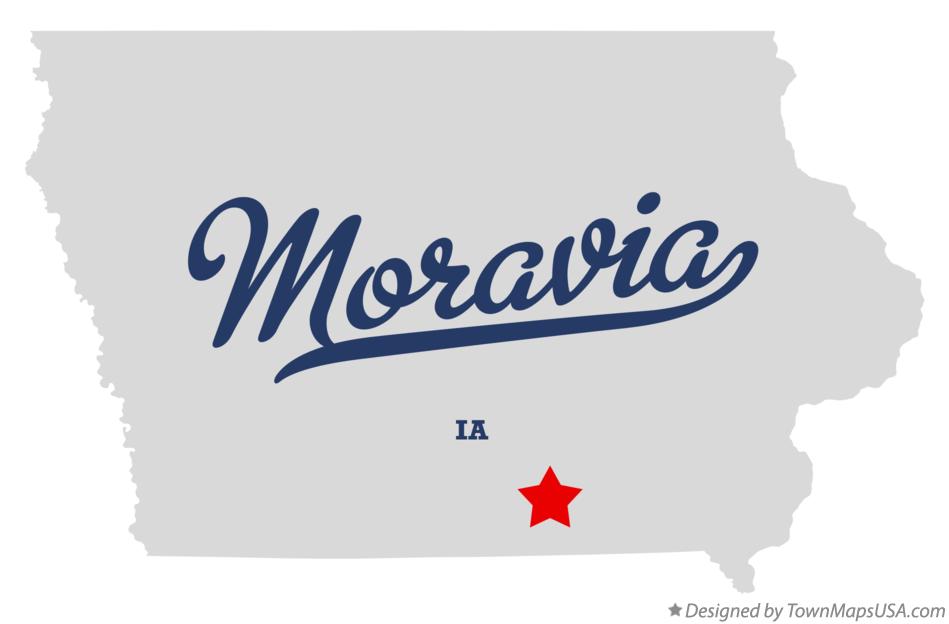 Map of Moravia Iowa IA