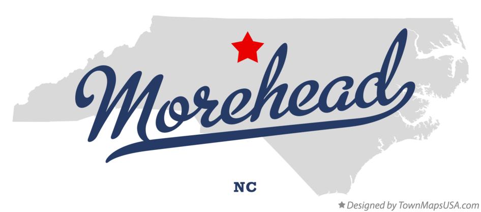 Map of Morehead North Carolina NC