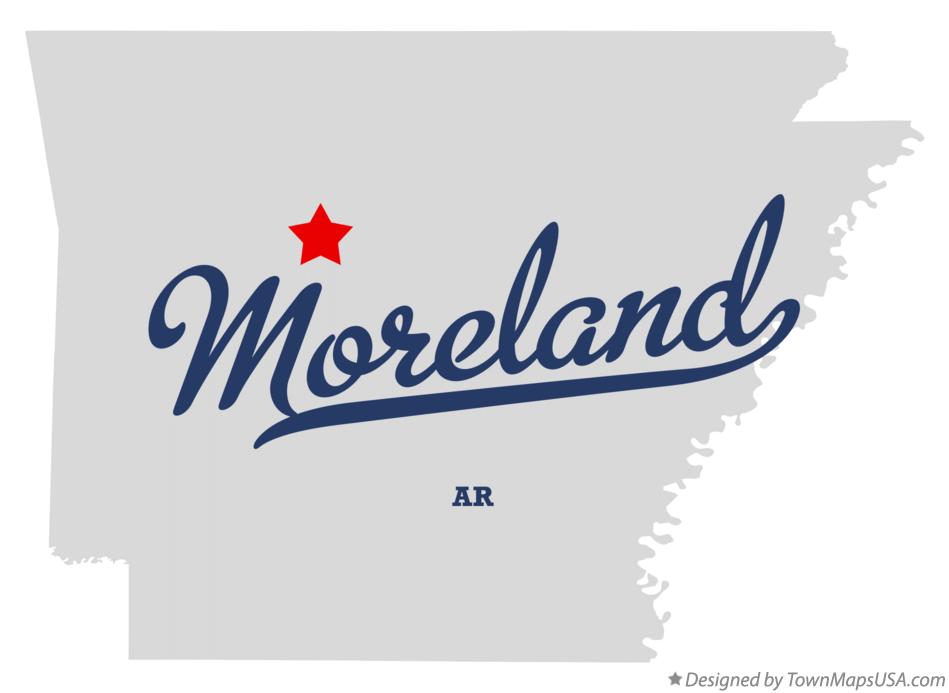 Map of Moreland Arkansas AR