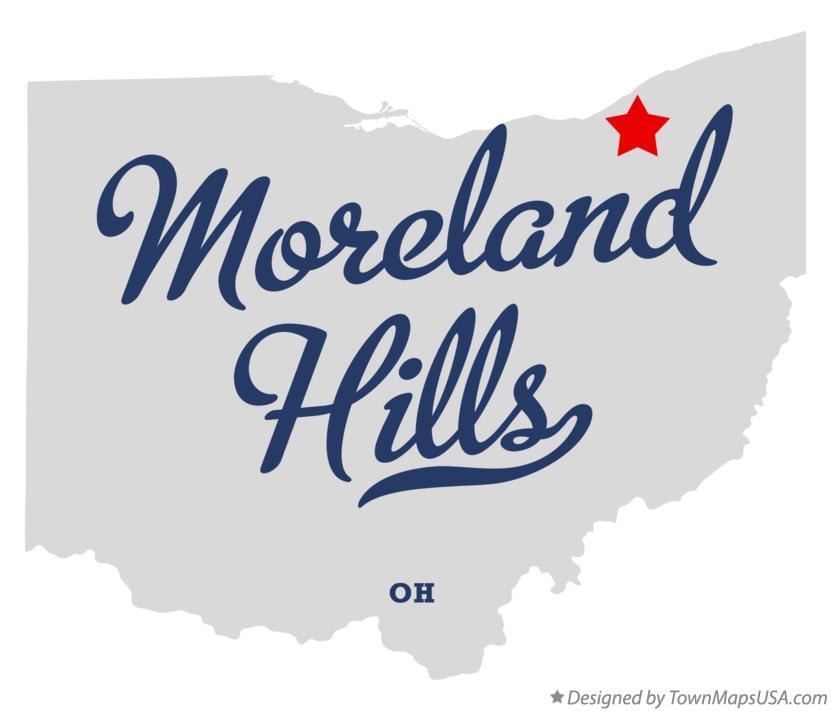 Map of Moreland Hills Ohio OH