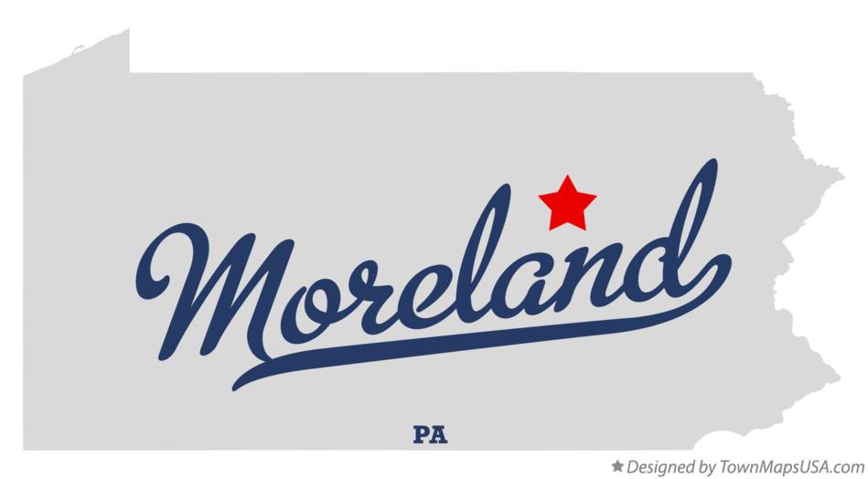Map of Moreland Pennsylvania PA