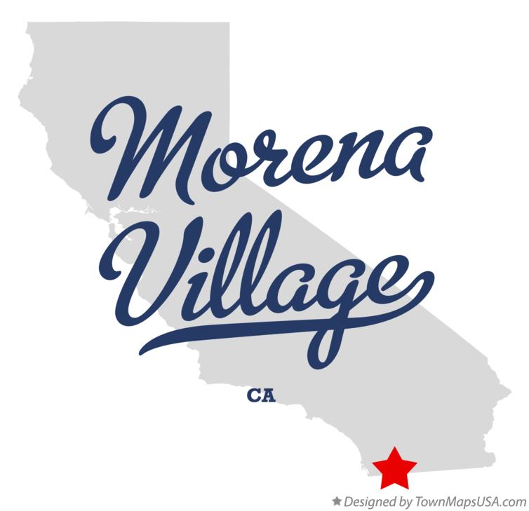 Map of Morena Village California CA