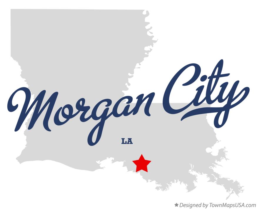 Map of Morgan City Louisiana LA