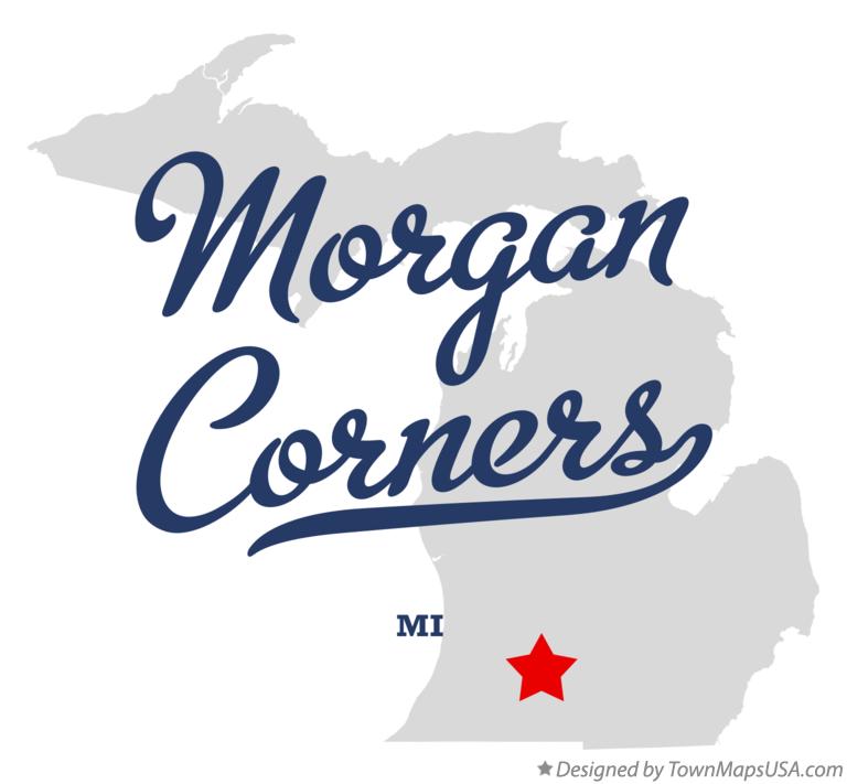 Map of Morgan Corners Michigan MI
