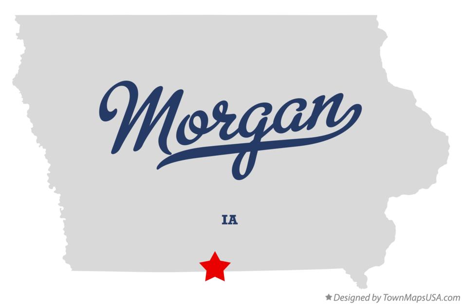 Map of Morgan Iowa IA