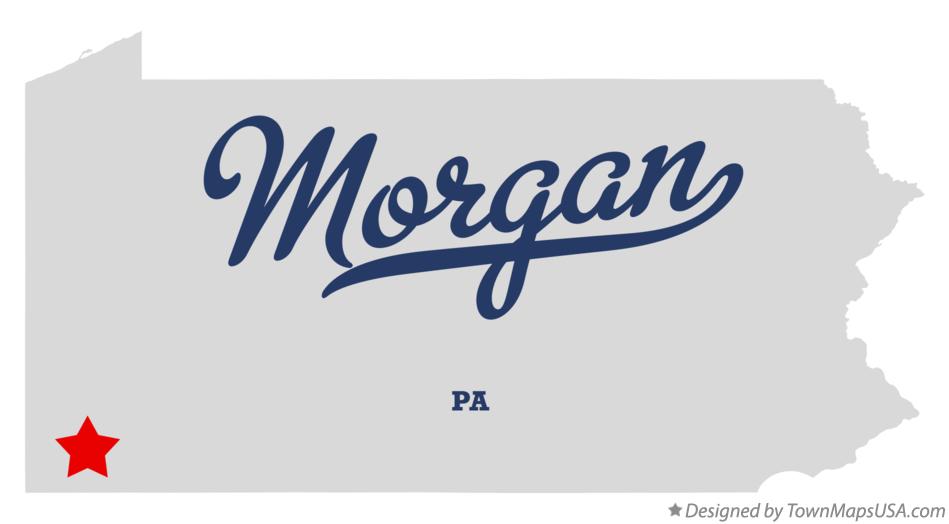 Map of Morgan Pennsylvania PA