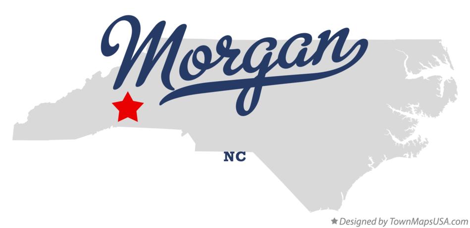 Map of Morgan North Carolina NC