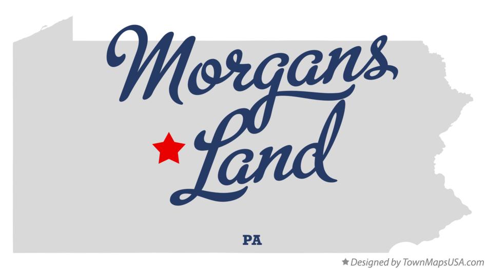 Map of Morgans Land Pennsylvania PA