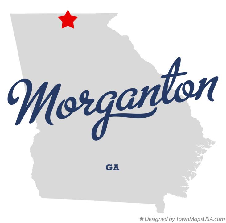 Map of Morganton Georgia GA