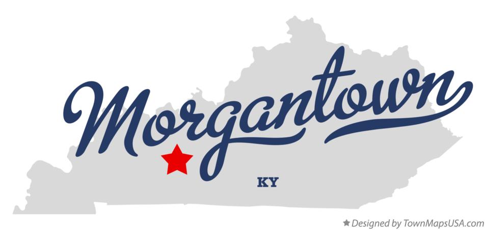 Map of Morgantown Kentucky KY
