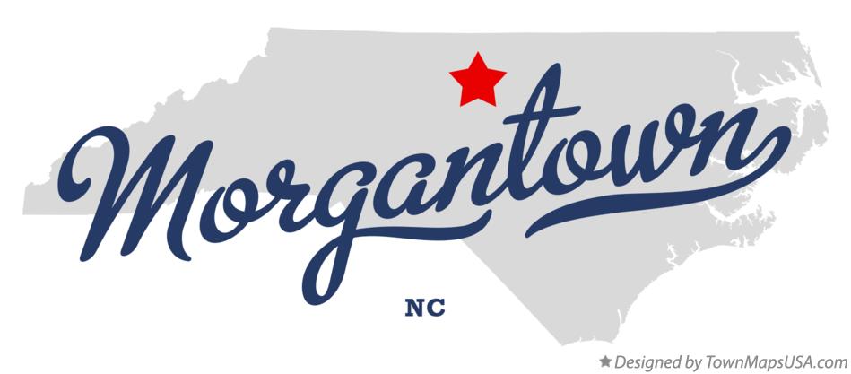 Map of Morgantown North Carolina NC