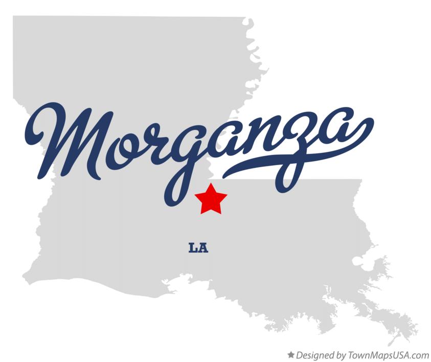 Map of Morganza Louisiana LA