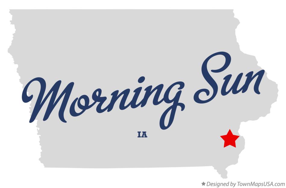 Map of Morning Sun Iowa IA