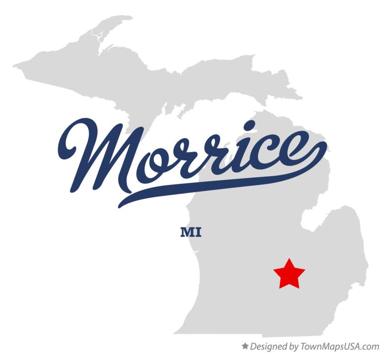 Map of Morrice Michigan MI