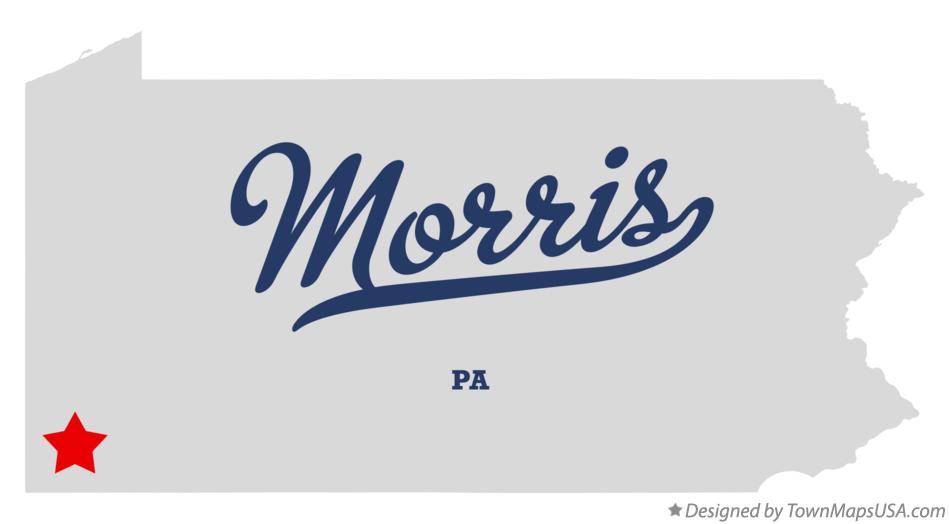 Map of Morris Pennsylvania PA