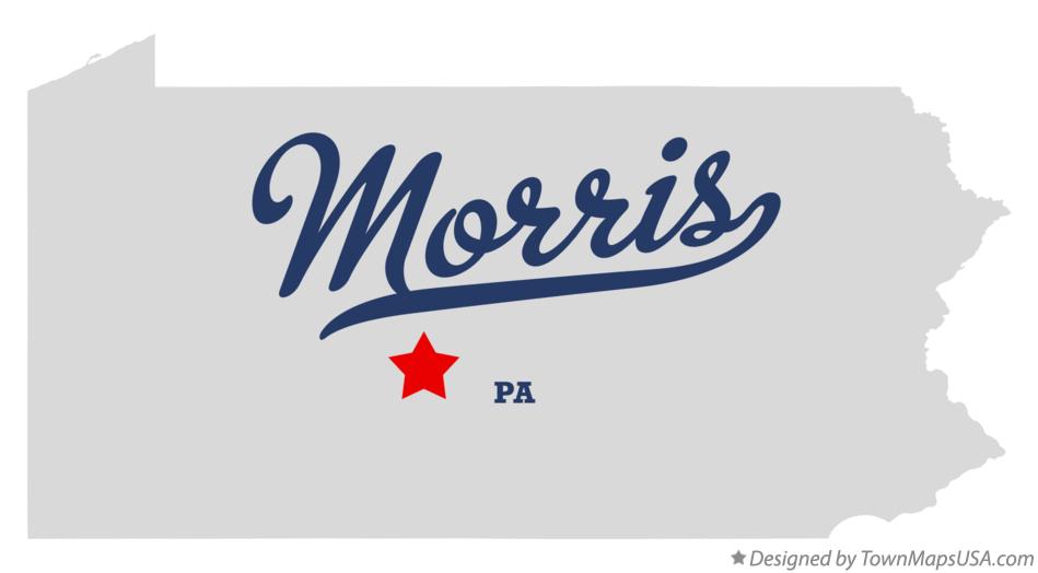 Map of Morris Pennsylvania PA