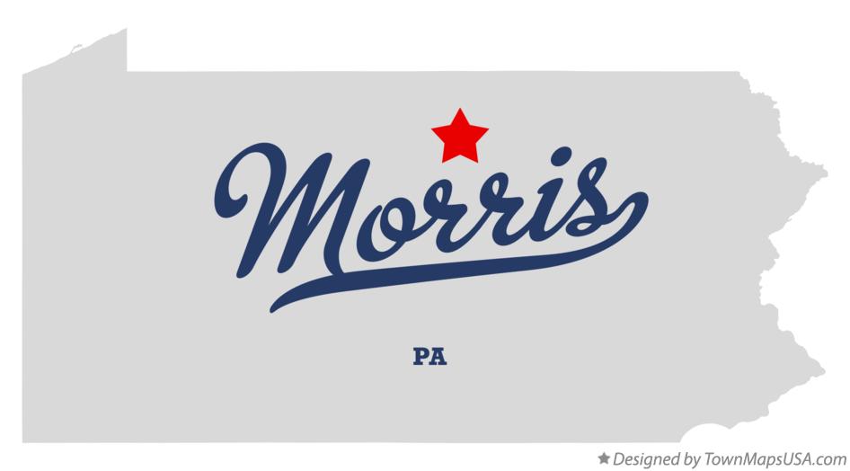 Map of Morris Pennsylvania PA