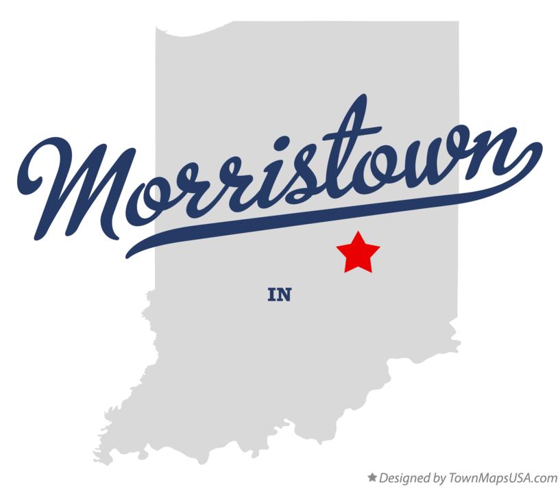Map of Morristown Indiana IN