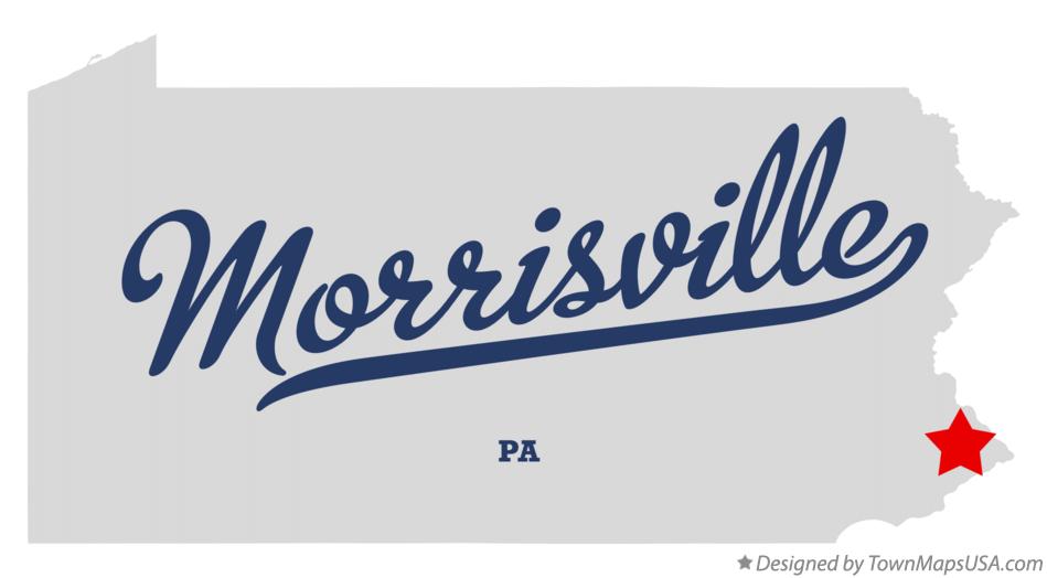 Map of Morrisville Pennsylvania PA