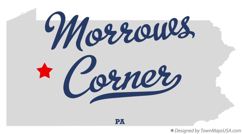 Map of Morrows Corner Pennsylvania PA