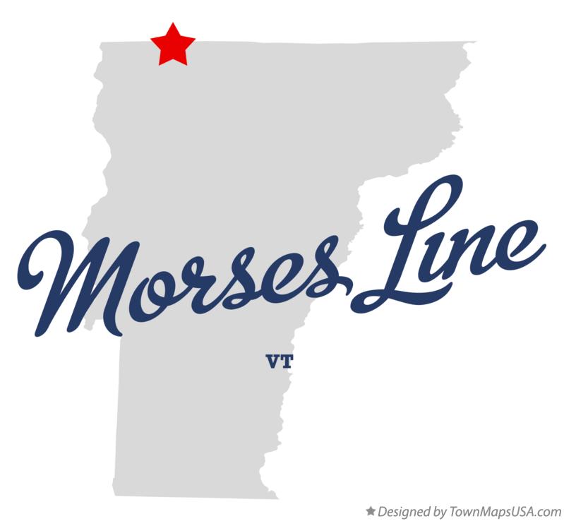 Map of Morses Line Vermont VT