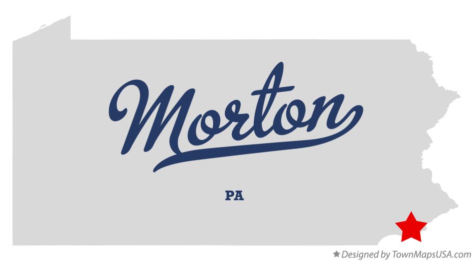 Map of Morton Pennsylvania PA