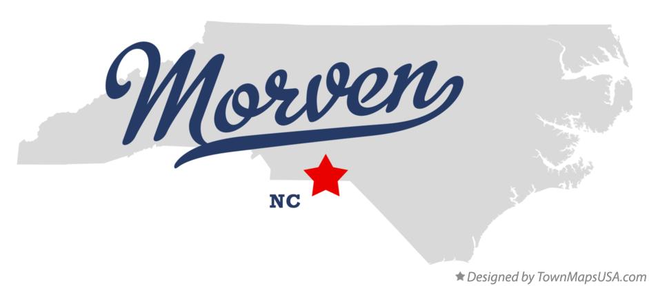 Map of Morven North Carolina NC