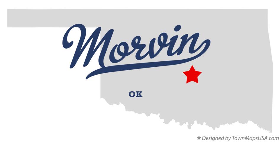 Map of Morvin Oklahoma OK