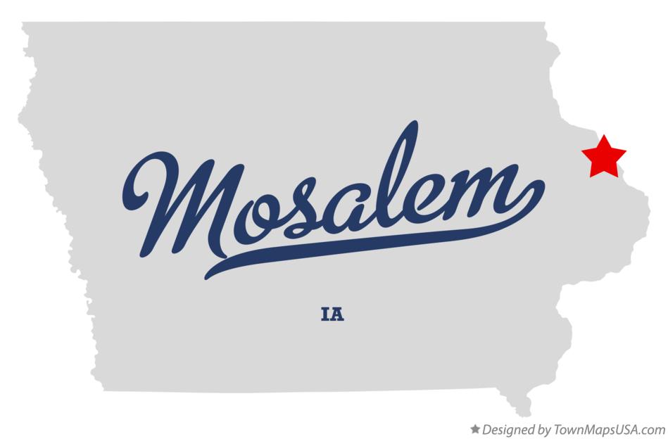 Map of Mosalem Iowa IA