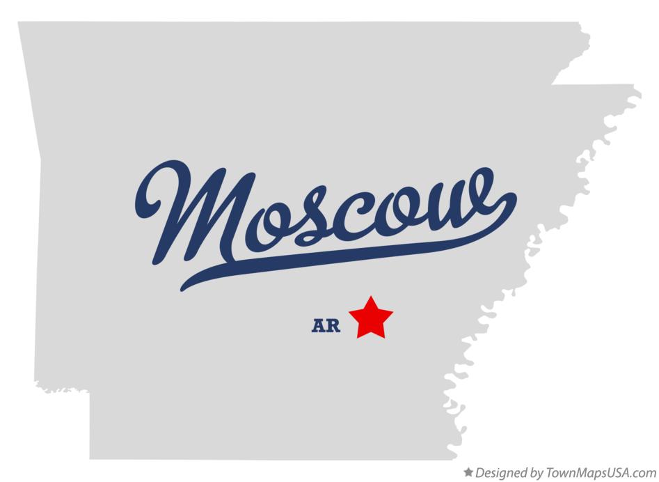 Map of Moscow Arkansas AR