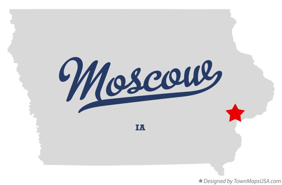 Map of Moscow Iowa IA