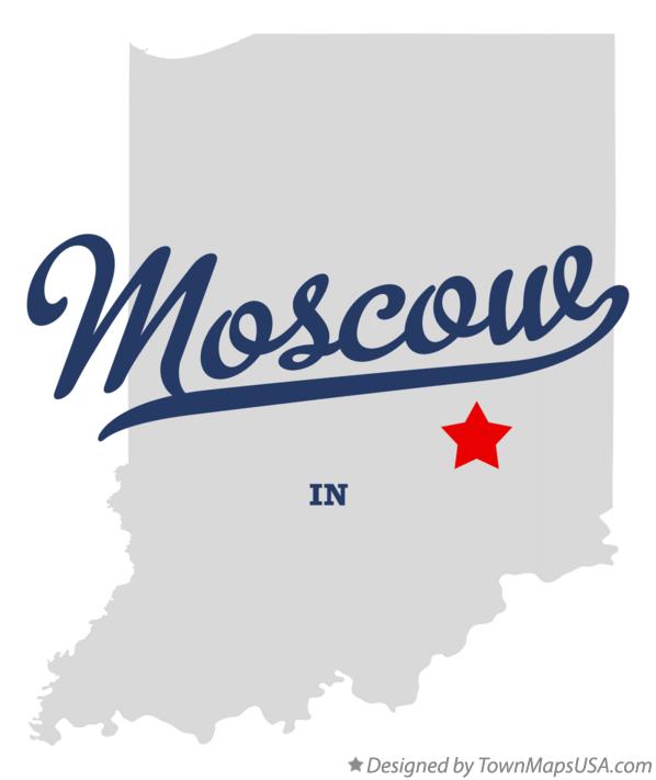 Map of Moscow Indiana IN