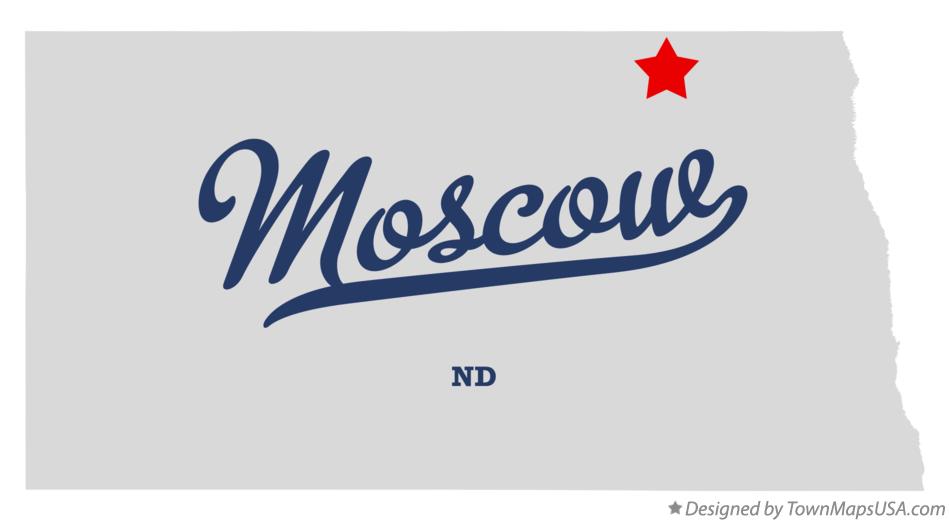 Map of Moscow North Dakota ND