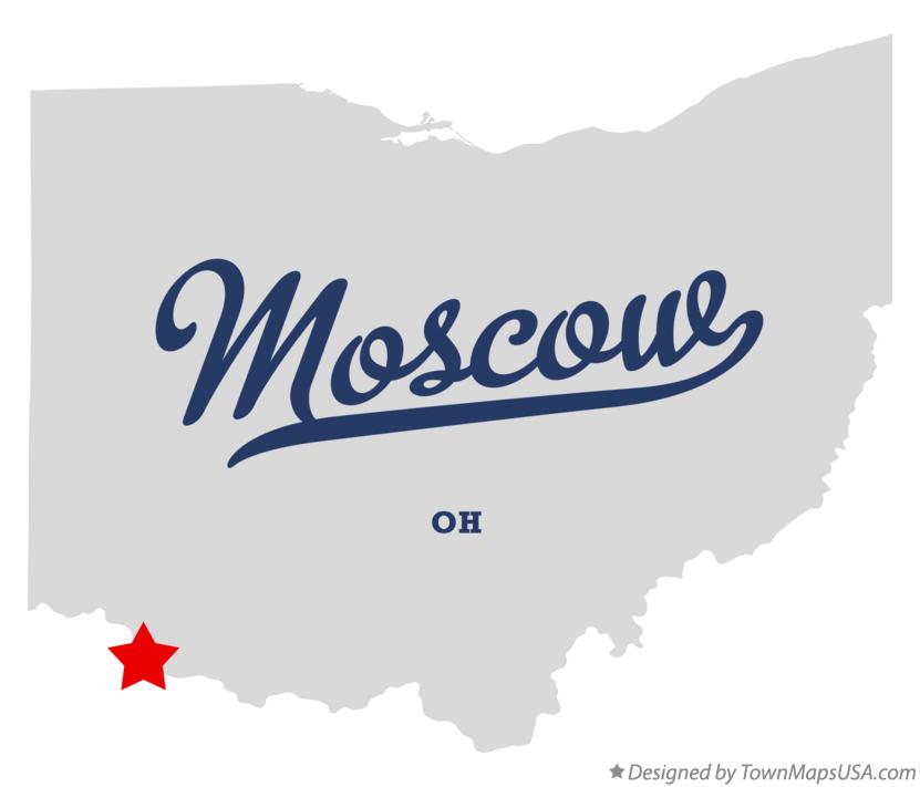 Map of Moscow Ohio OH