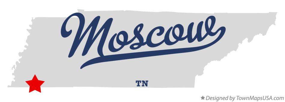 Map of Moscow Tennessee TN