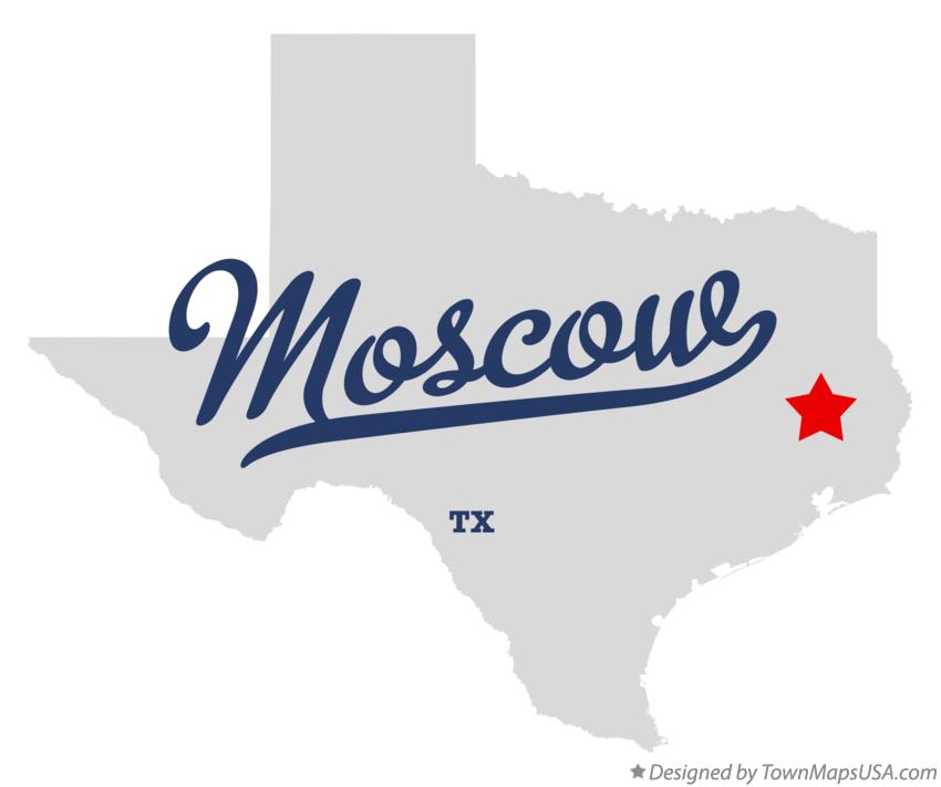 Map of Moscow Texas TX