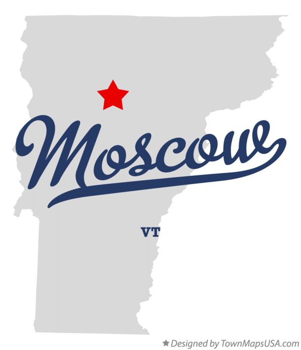 Map of Moscow Vermont VT