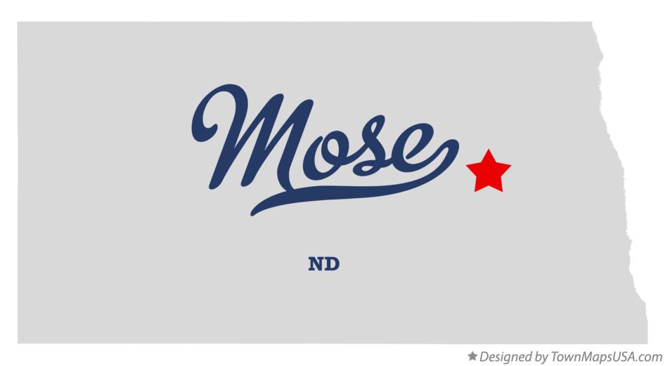 Map of Mose North Dakota ND