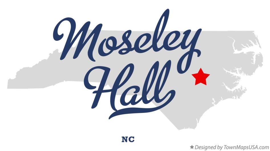 Map of Moseley Hall North Carolina NC