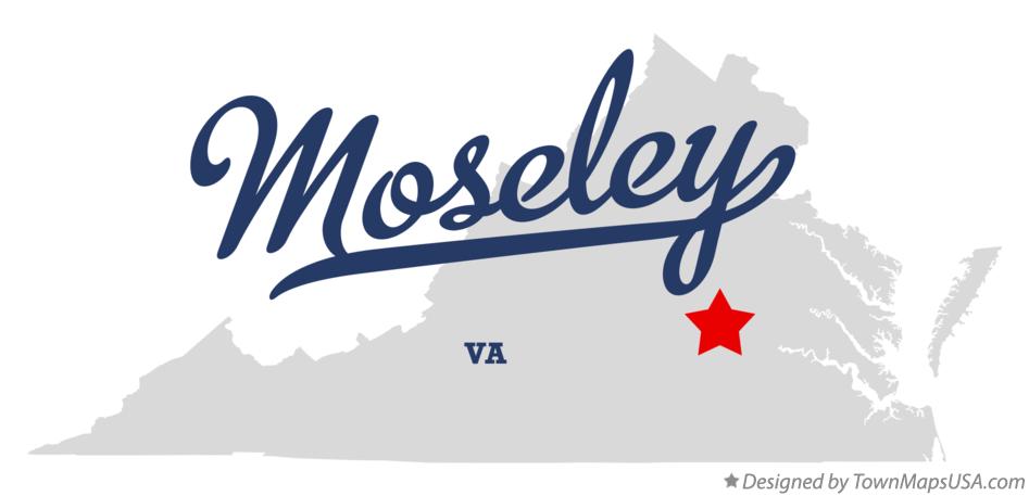 Map of Moseley Virginia VA