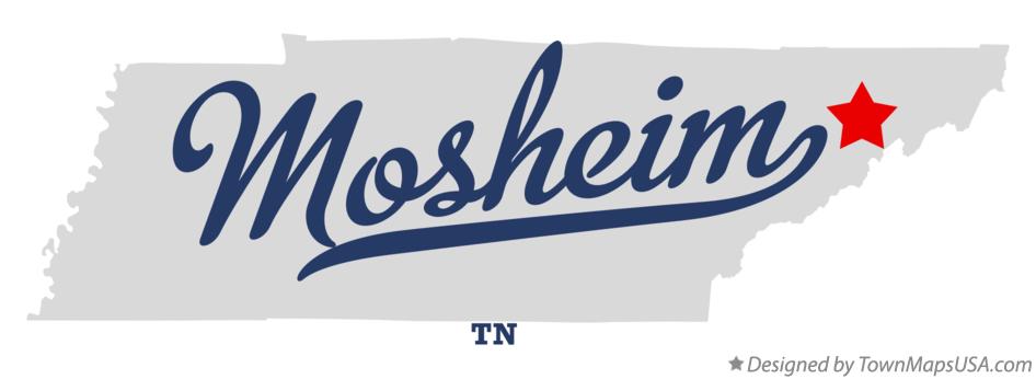 Map of Mosheim Tennessee TN