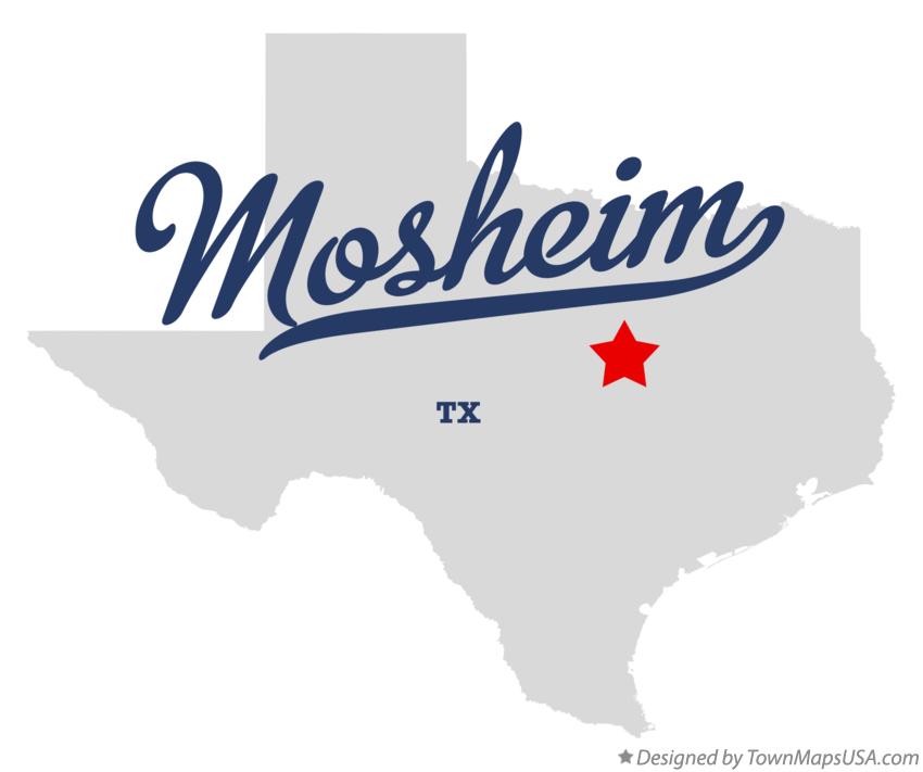 Map of Mosheim Texas TX