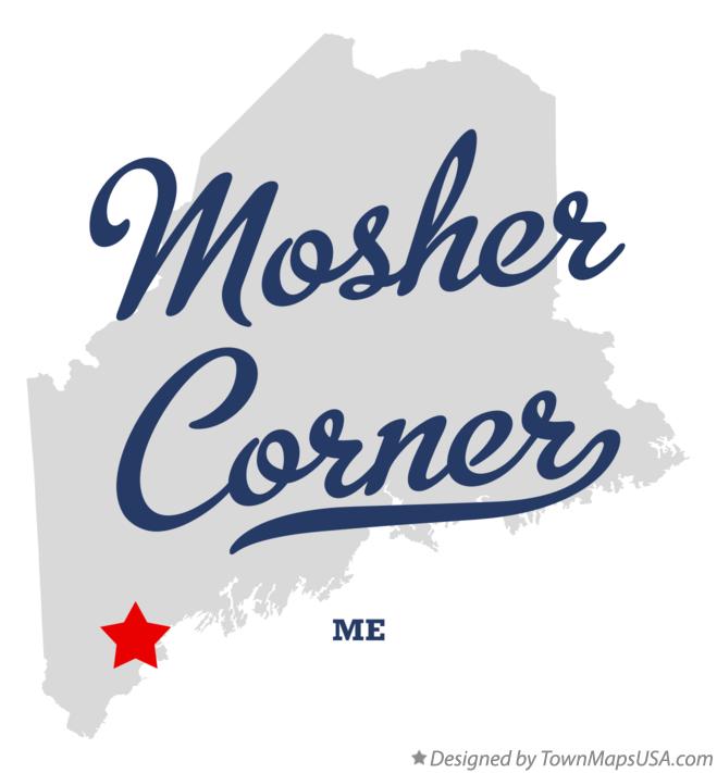 Map of Mosher Corner Maine ME