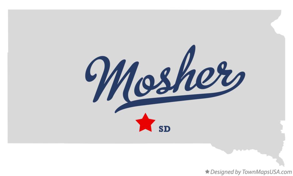 Map of Mosher South Dakota SD