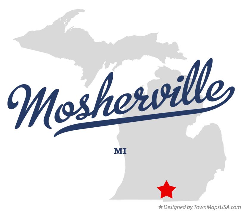 Map of Mosherville Michigan MI