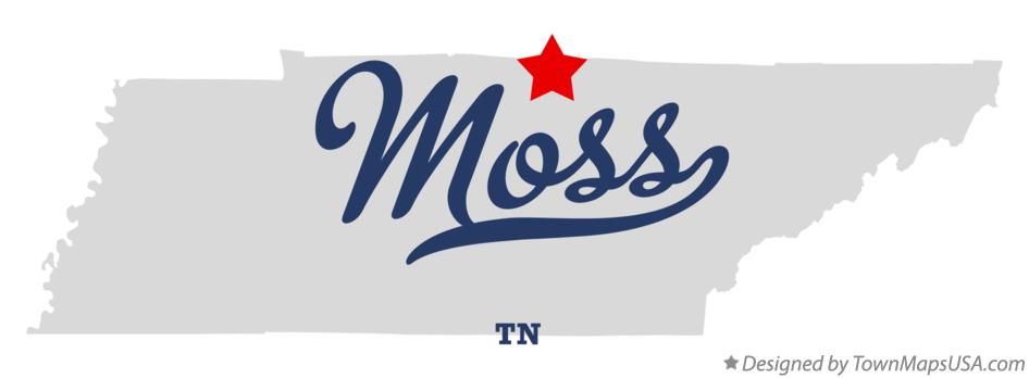 Map of Moss Tennessee TN