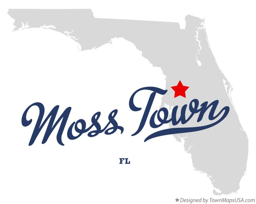 Map of Moss Town Florida FL