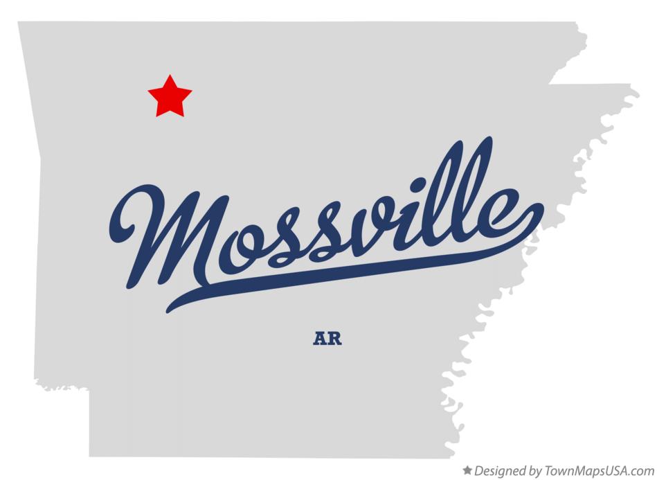 Map of Mossville Arkansas AR