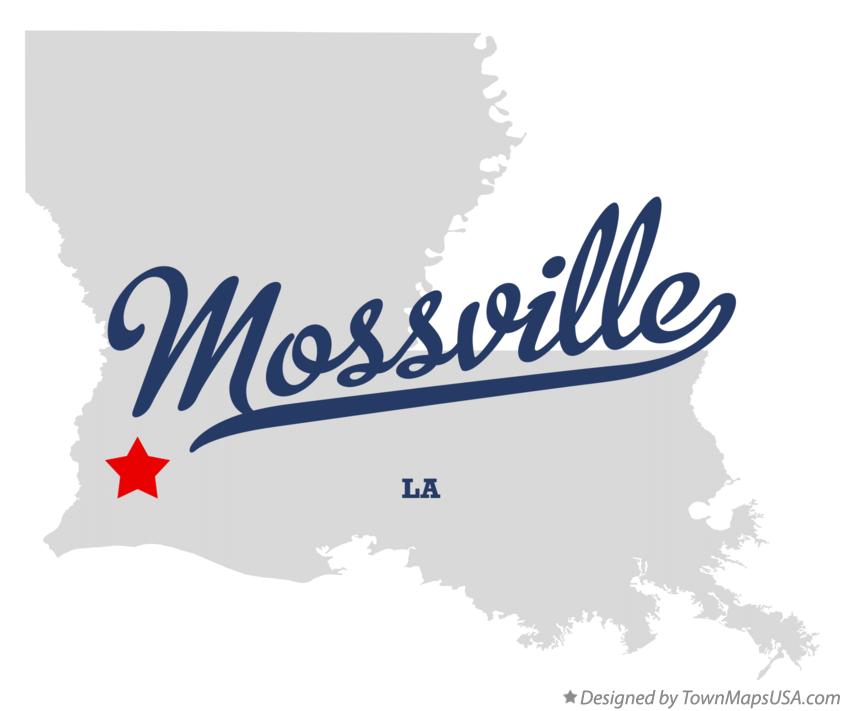 Map of Mossville Louisiana LA